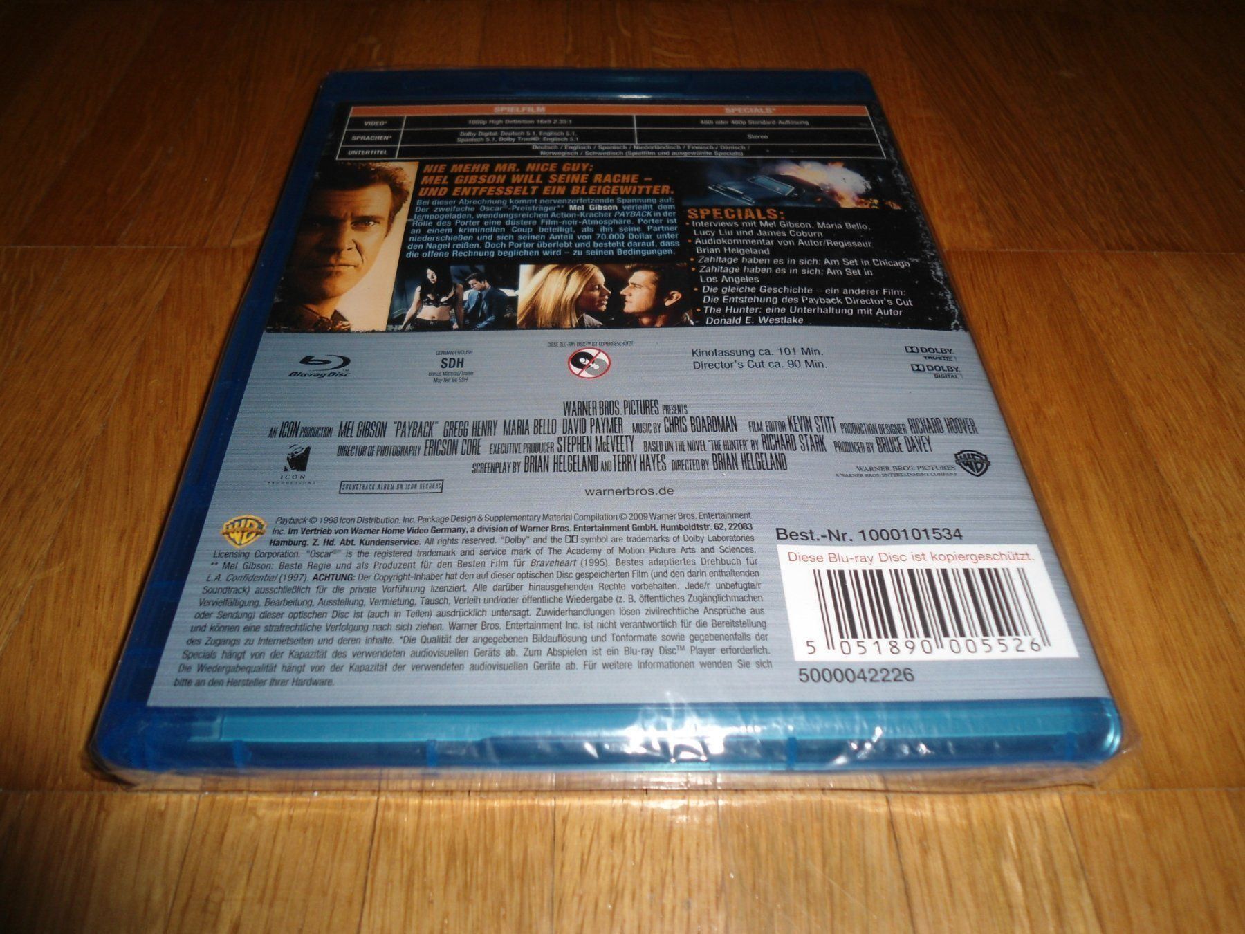 Tutti i DVDs: Payback - Zahltag - BLU-RAY - UNCUT – Nuovo e nell'imballaggio originale da Basel venduto da havsok 1