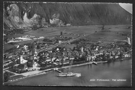 Villeneuve Vue aérienne mit Dampfschiff