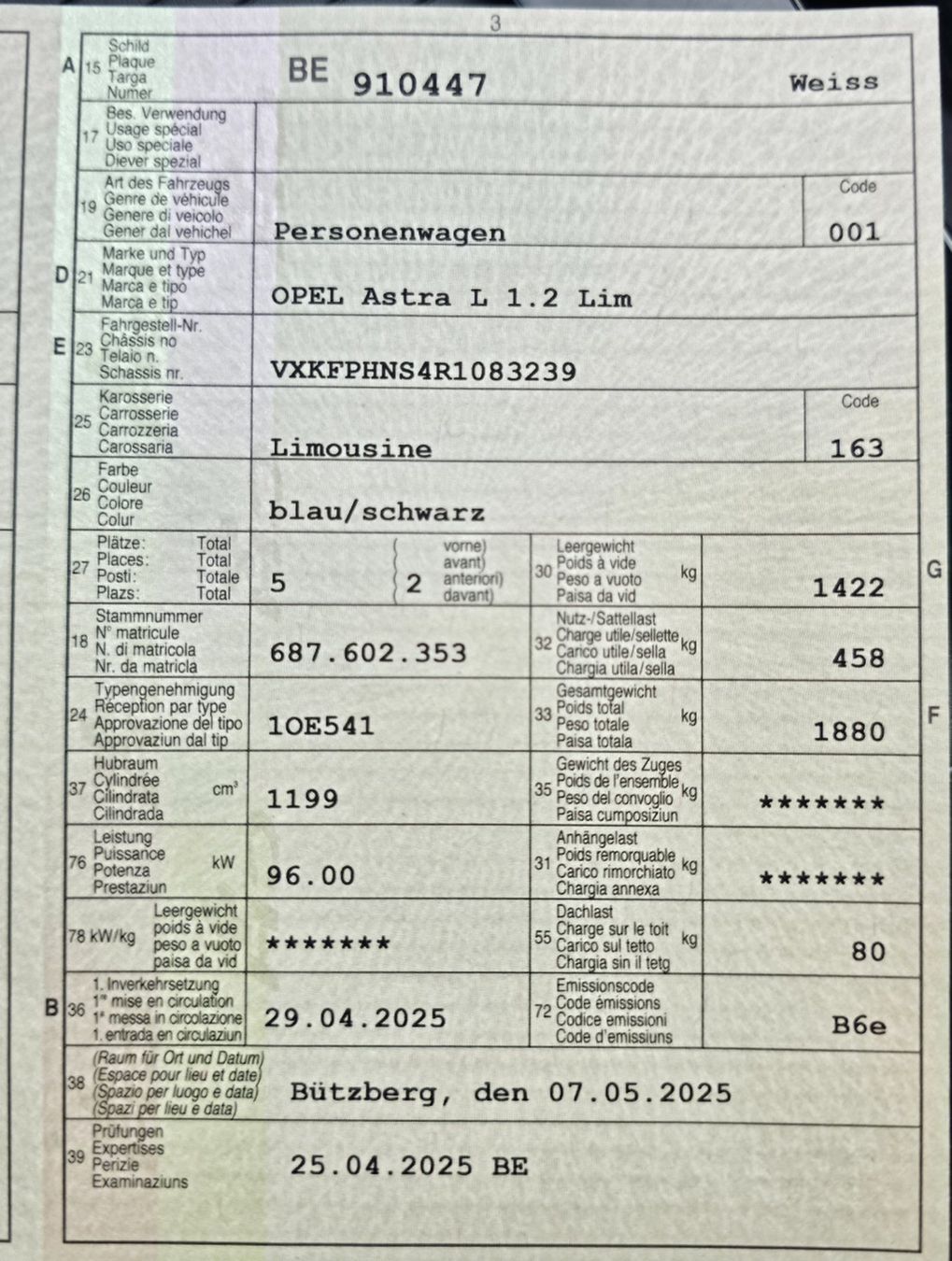 Opel Automobili: Opel Astra L 1.2 Lim – Usato da Aarwangen venduto da dam_yfj9 8