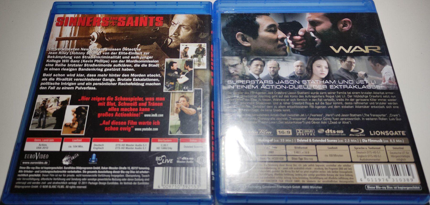Alle DVDs: Action/Horror Collection 4x Blueray Disc – Gebraucht aus Baar von Maxlee75 1