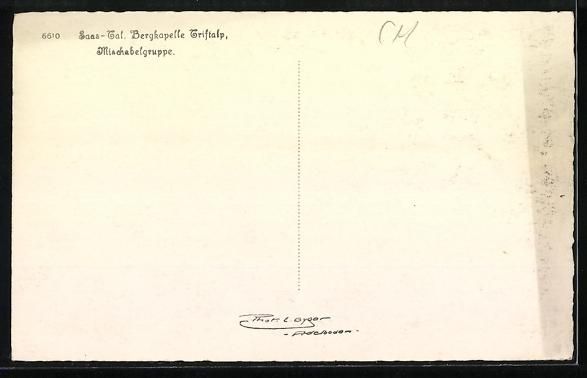 Ansichtskarten: Saas-Grund, Triftalp, Bergkapelle mit Mi – Gebraucht aus Berlin von bartko-reher 1