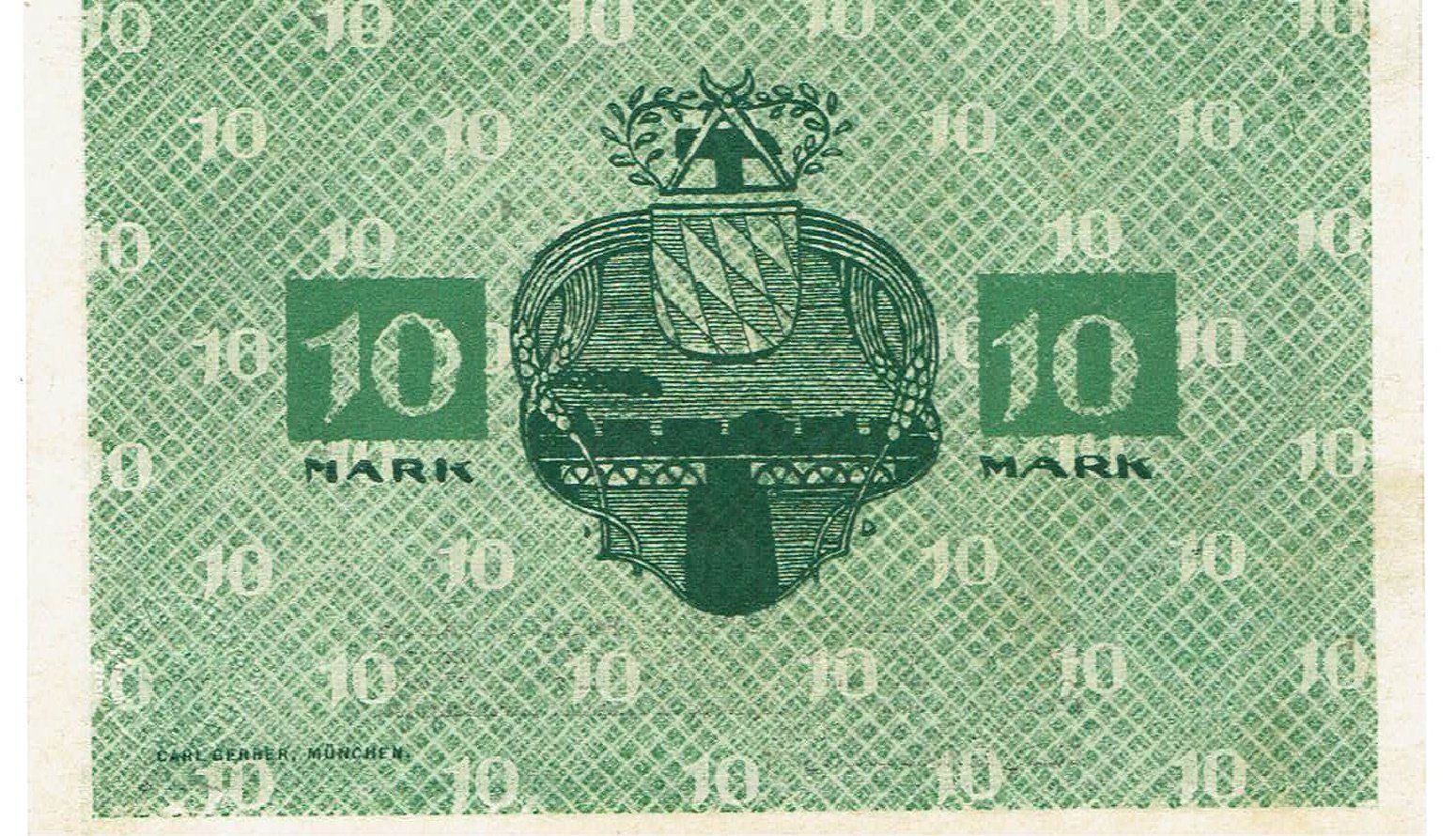 Banknoten: Kitzingen 10 Mark 08.11.1918 VZ+-VZ++ Nr.2 – Gebraucht aus Steffisburg von ber_8htf 1