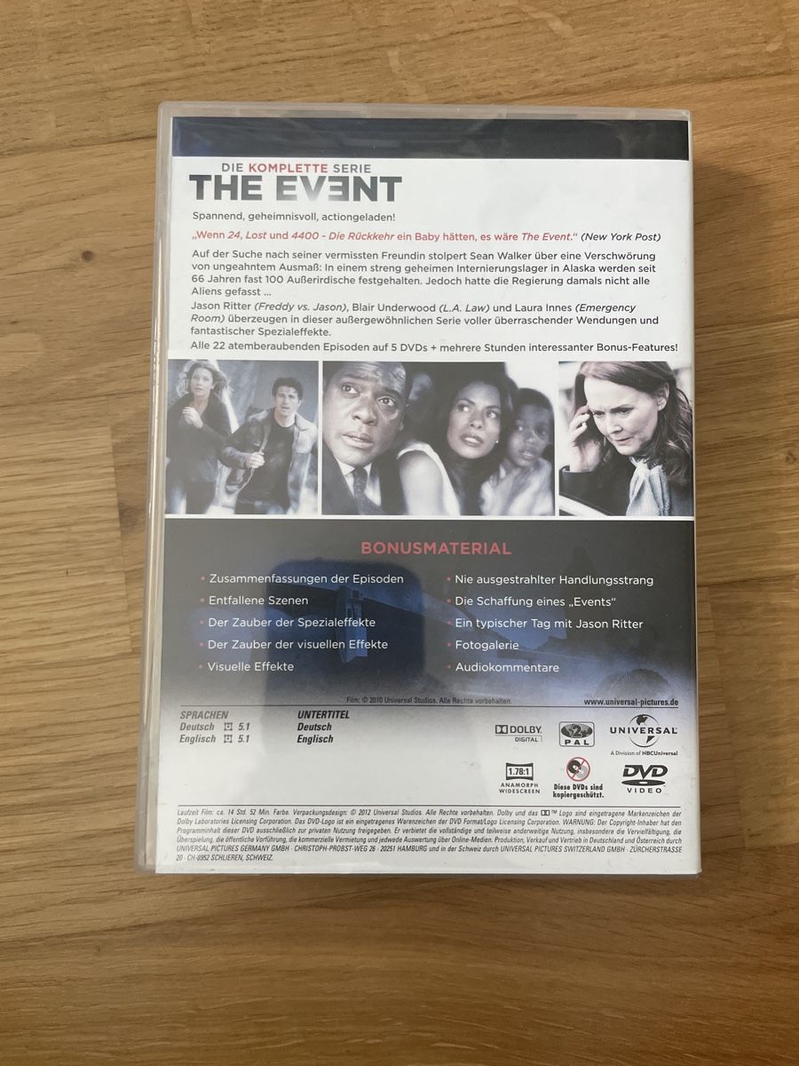 Tutti i DVDs: The Event Komplette Serie DVD – Usato da Hagendorn venduto da masterchieff 1