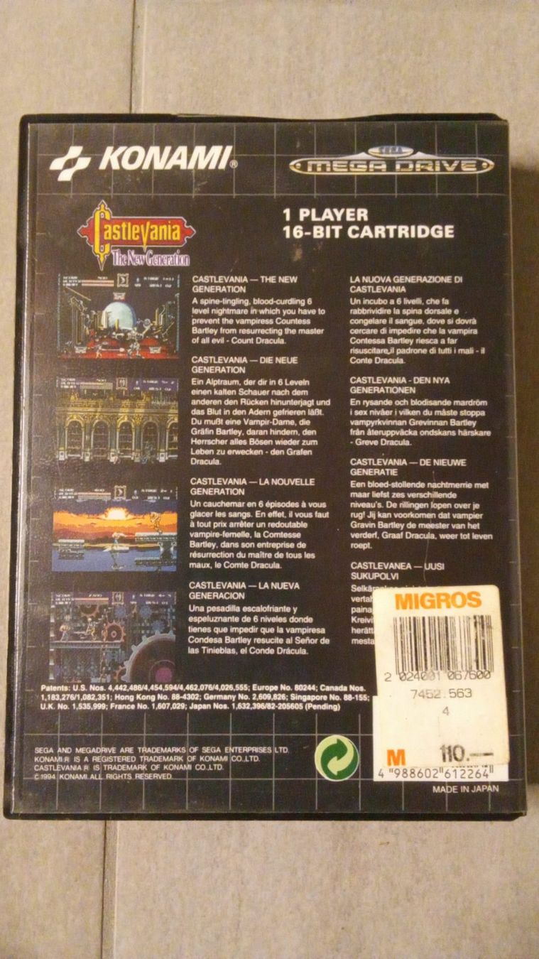 Giochi: Castlevania The New Generation Mega Drive (CIB) – Usato da leytron venduto da willowlepetit 1