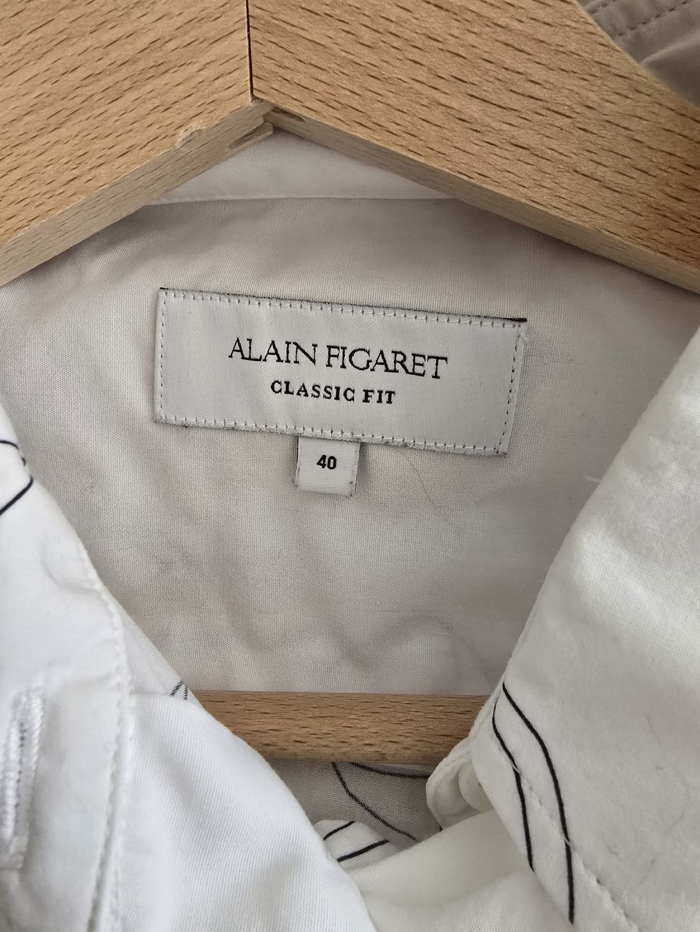 Camicette: Alain Figaret Shirt White Patterned Classic Fit Size 40 – Usato da bern venduto da gsh_2w9d 4