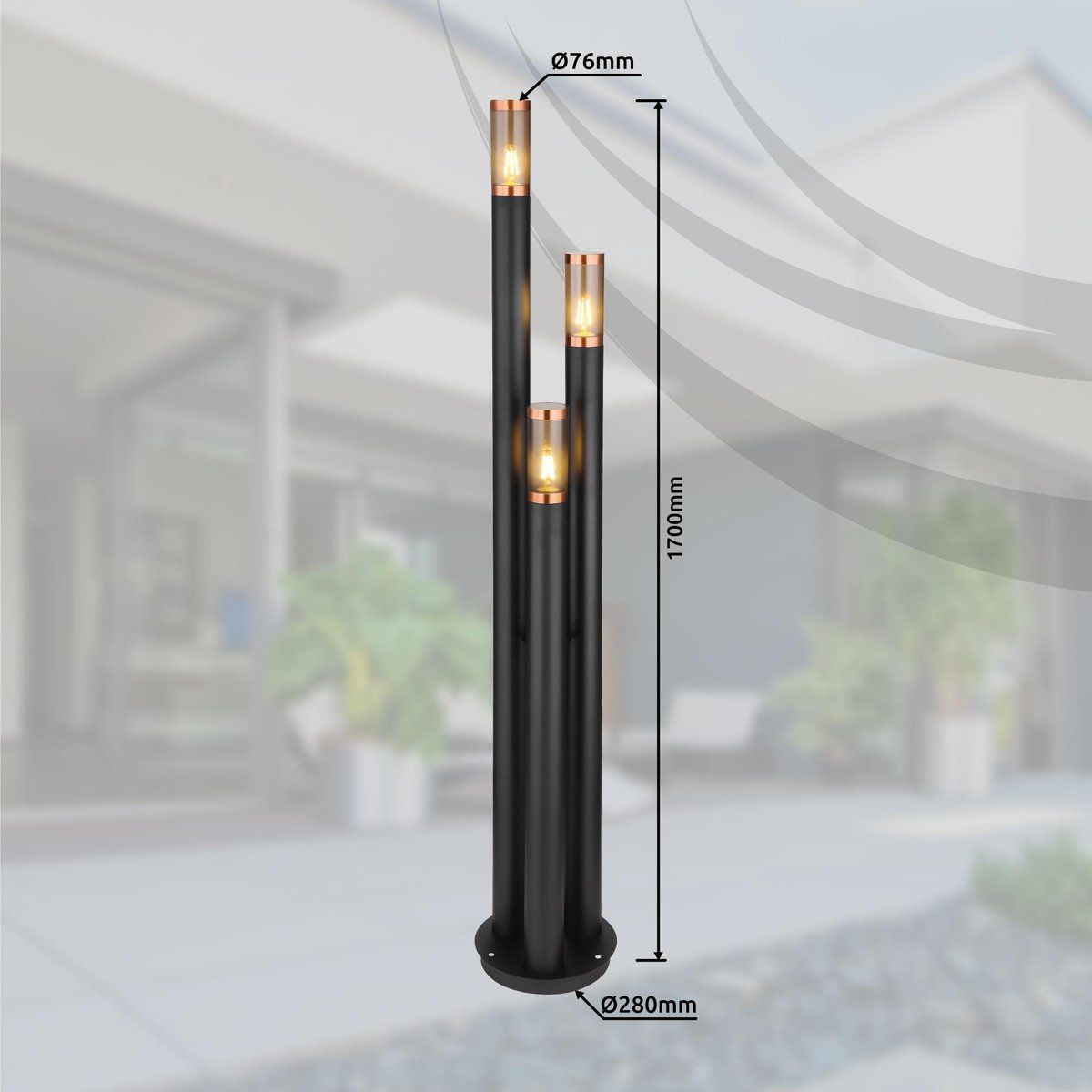 Lampade: Aussen Sleuchte, Edelstahl, 170 cm Höhe – Nuovo (secondo la descrizione) da Kreuzlingen venduto da Smart-Light 2
