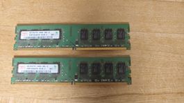 Hynix 2x 2GB DDR2 RAM, hymp125u64cp8 s6 ab c