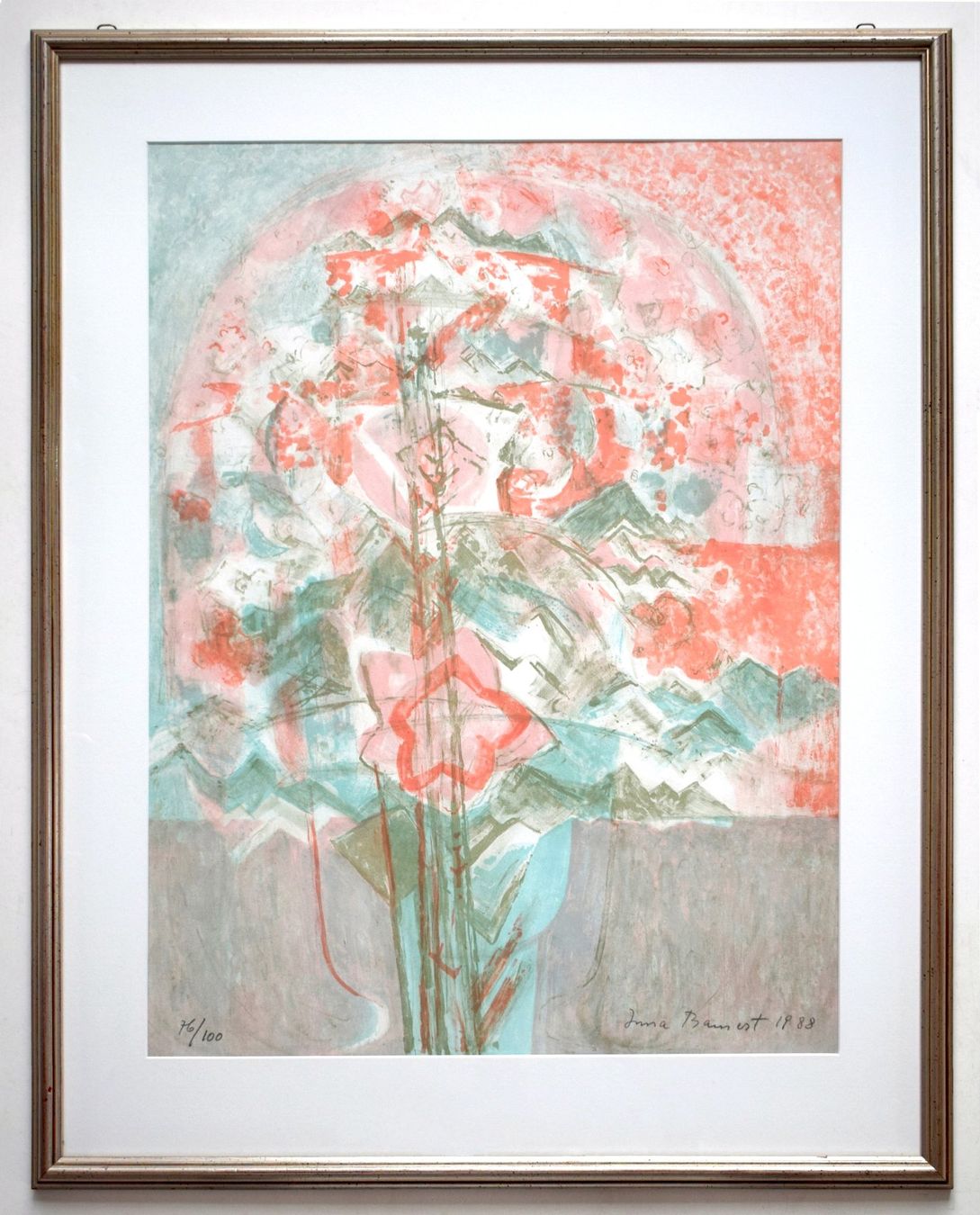 Grafica & Litografie: Irma Bamert Stillleben Blumen Blumenstrauss Freienbach – Usato da Zürich venduto da Kunstvoll