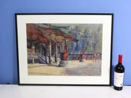 Sen Nakabayashi, japanisch, 1878-1937, grosses Aquarell top!