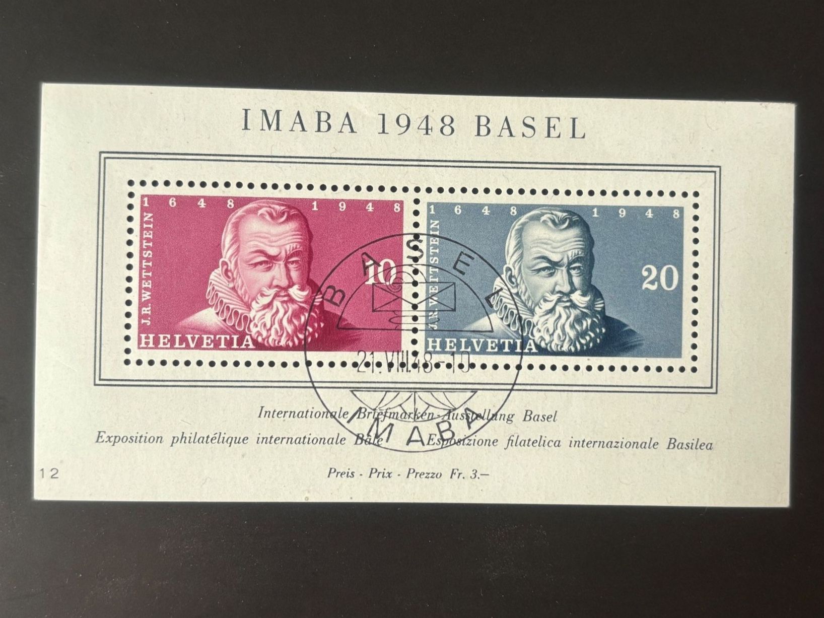 Tutti i francobolli: CH1948 - IMABA Basel Oblitéré + ** - Zu W31 – Usato da Bulle venduto da Claude1630 4