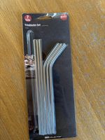 7 Trinkhalm-Set Edelstahl neu ungebraucht