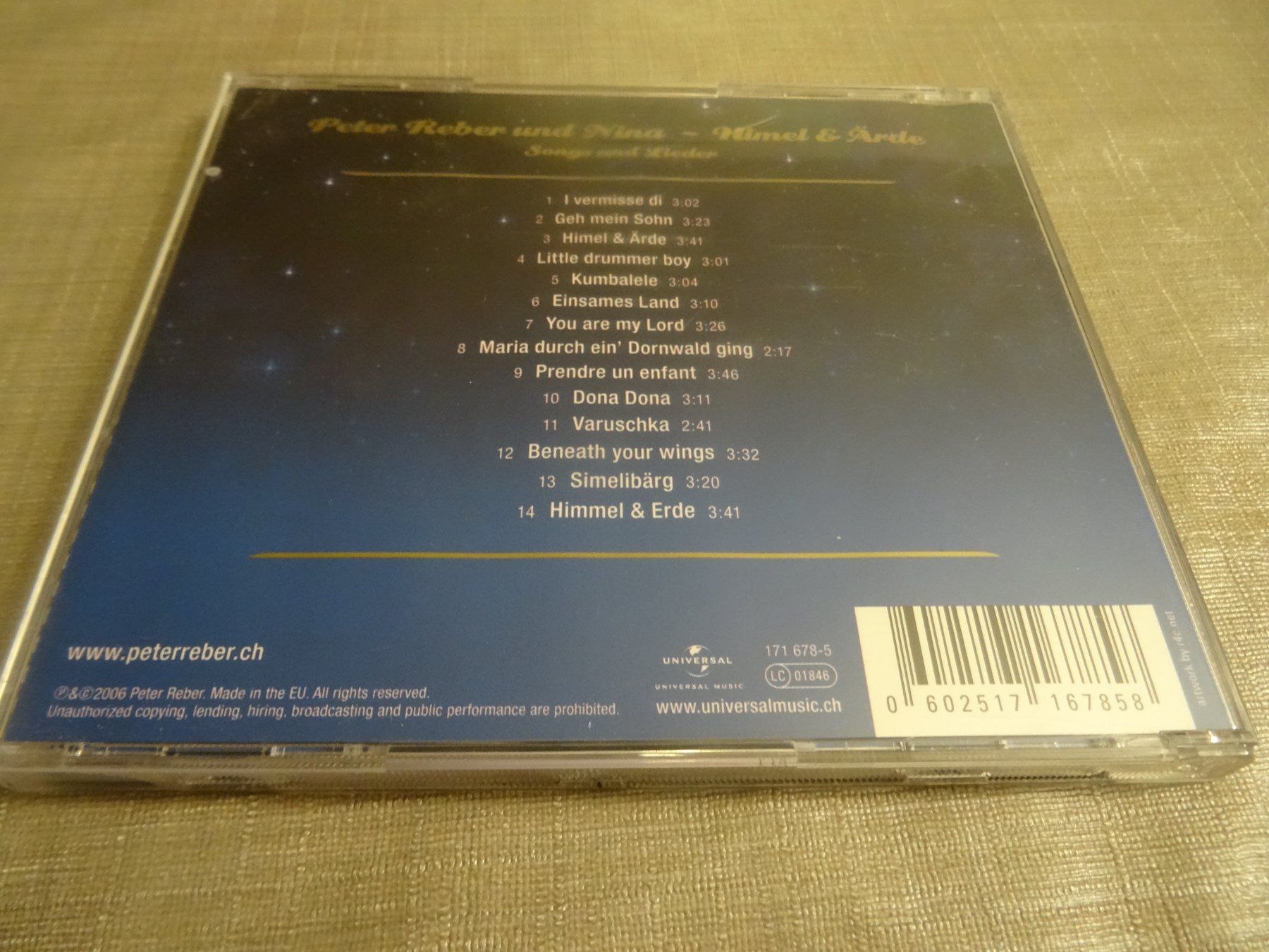 CD: Peter Reber & Nina - Himel & Ärde CD - – Usato da Olten venduto da Disc-Ausverkauf 1