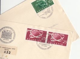 SBK 294 - 295 auf Brief 75 Jahre UPU