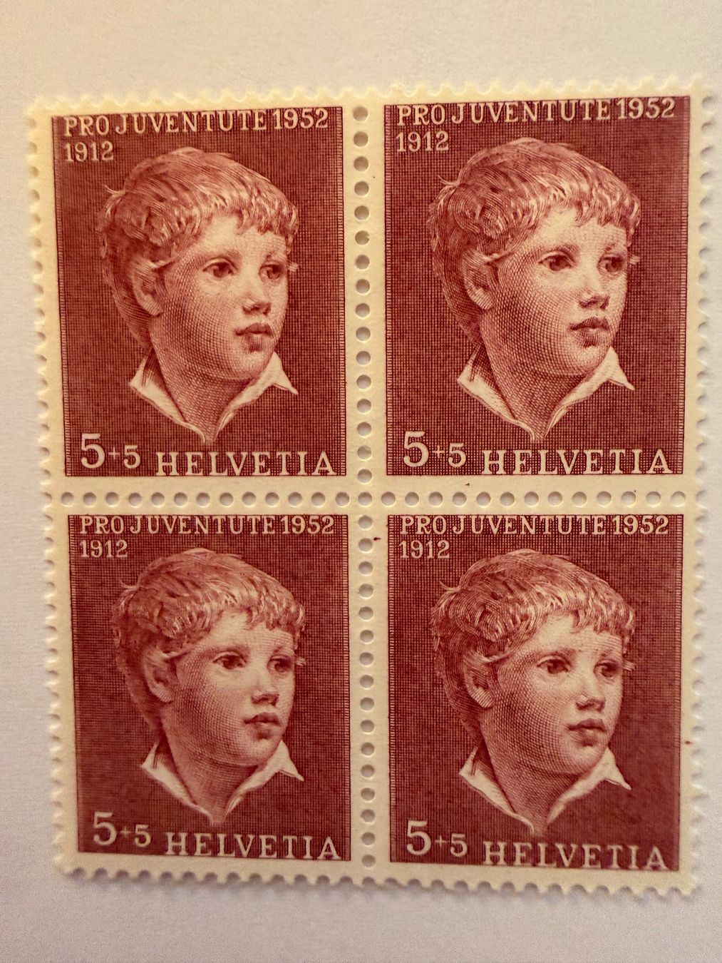 Tutti i francobolli: Pro Juventute 1952 kompletter Viererblocksatz postfrisch – Usato da Sessa venduto da fed_y67y