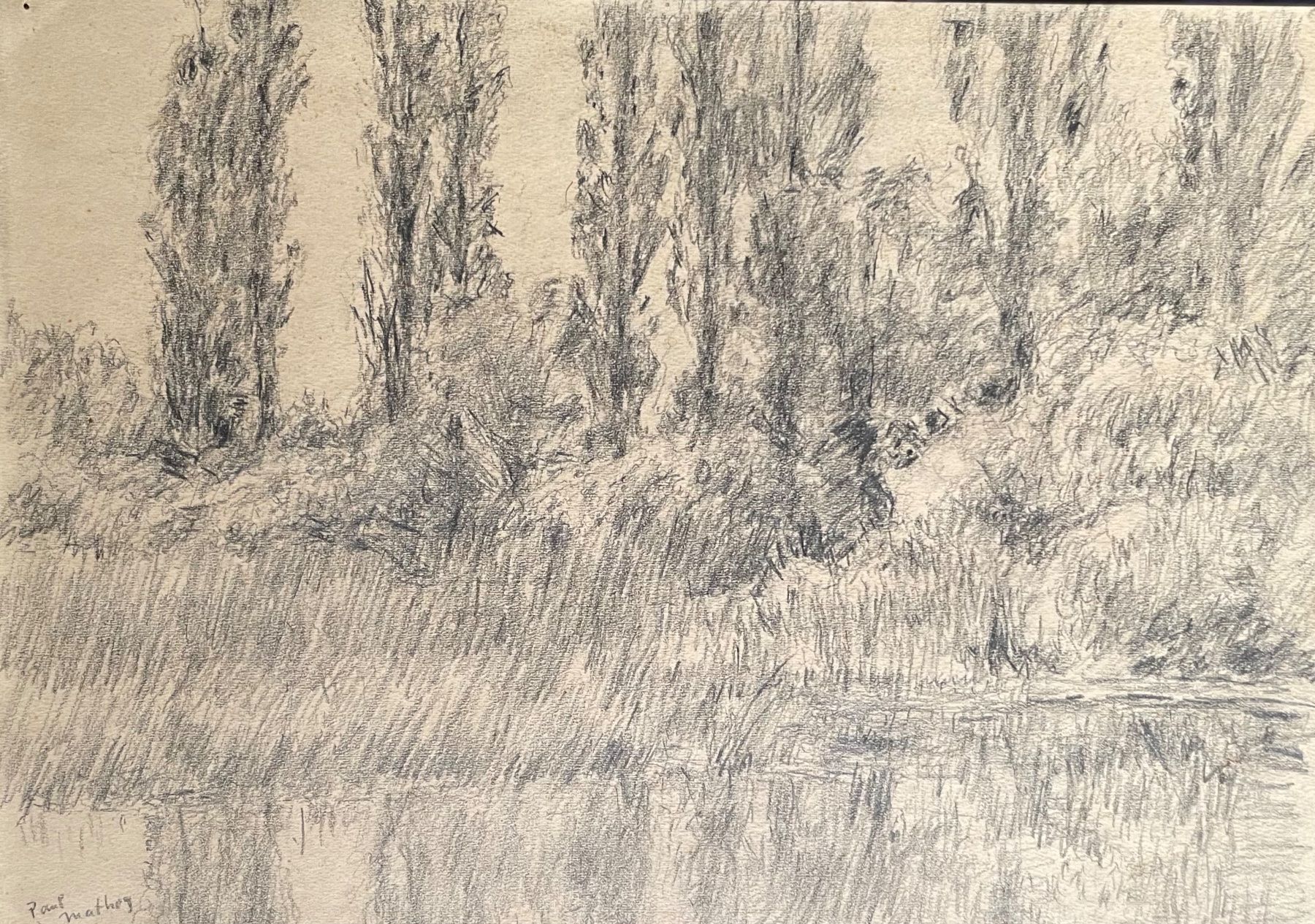 Dipinti: Paul Mathey dessin étang – Usato da Biel/Bienne venduto da galaq 1