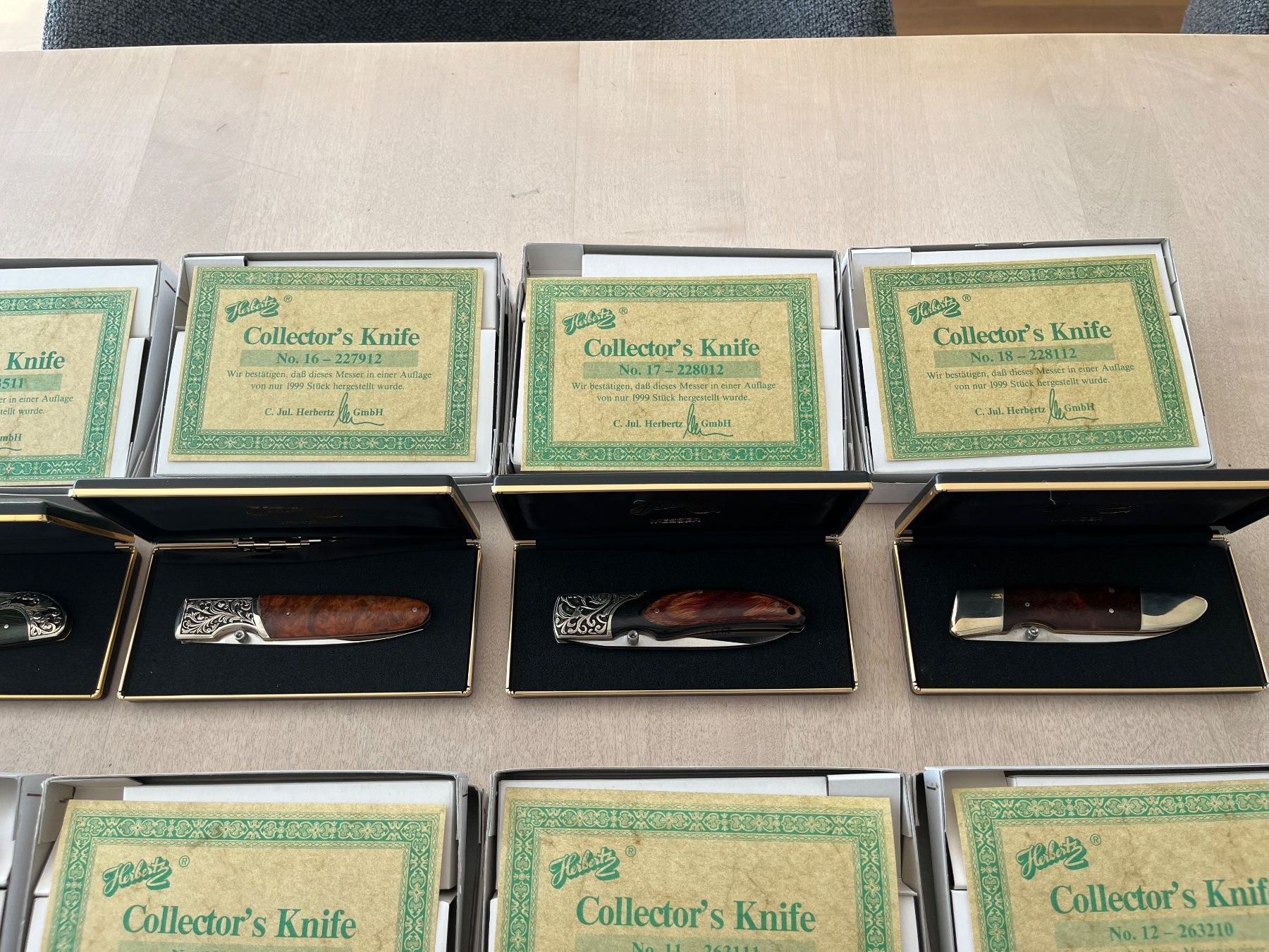 Herbertz Posate: Herbertz Collector's Knife Nr. 1-18 – Nuovo (secondo la descrizione) da Madiswil venduto da nofox222 6