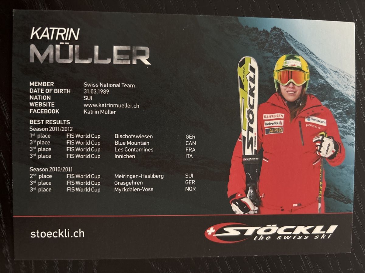Autografi: Signierte Autogrammkarte Katrin Müller Skistar – Usato da Uetendorf venduto da hoisle 1