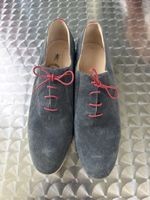 Shoes Wildleder blau mit roten Schnürsenkeln Gr. 43