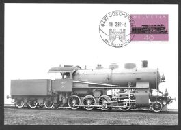 Maximumkarte Nr. 668 Dampflokomotive C 4/5 ET 18.2.1982