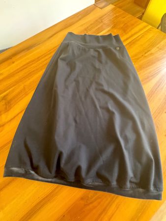 NILE Traum Rock/Jupe Viskose Samtbordüre Dunkelblau XS NWT