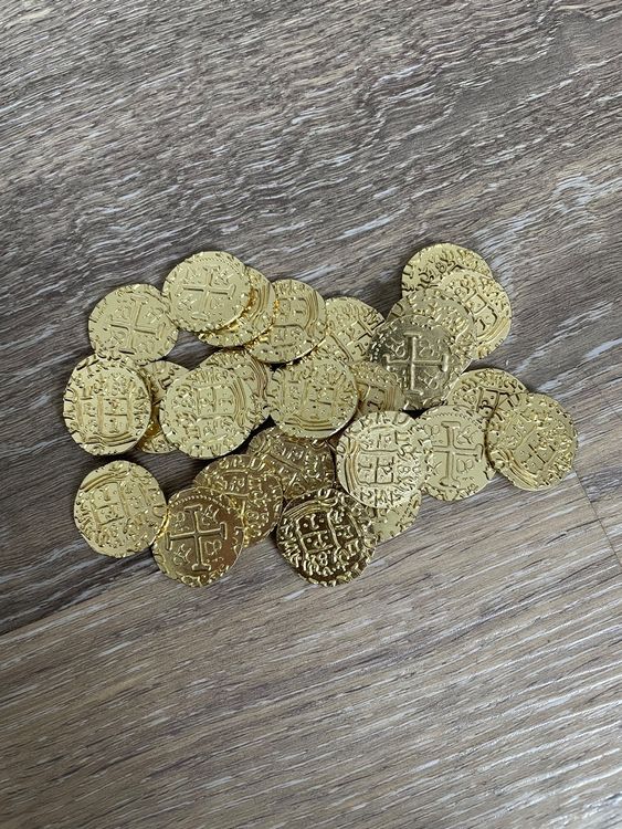 Prefdo Metallmünzen Für Brettspiele – 50 Stück, Gold & Silber, 2 Cm, Zinklegierung