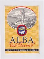 Etikette für Wein - Alba del Ticino (Merlot) /bd