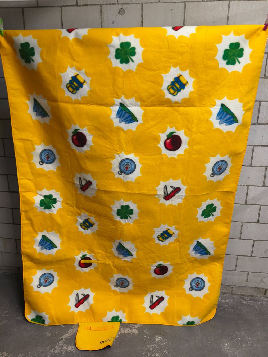 Coop Coperte: Emoji Picknick-Decke gelb/ farbig – Usato da Uster venduto da zebralino