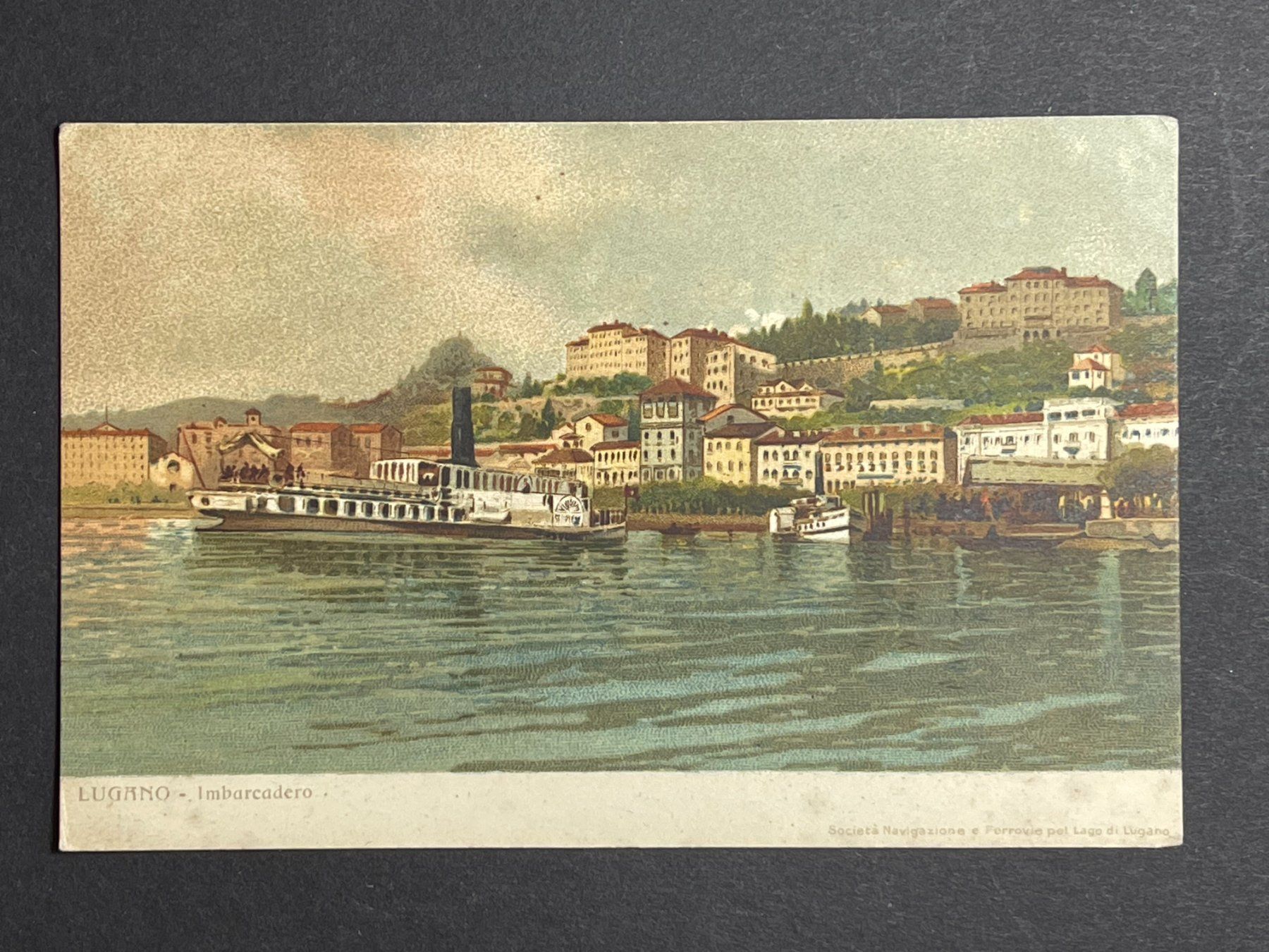 Cartoline postali: Lugano, Imbarcadero – Usato da Steg VS venduto da danwer74