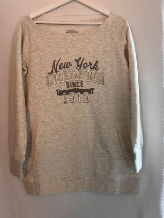 CHAMPION, Sweatshirt, Grösse M, Farbe Offwhite meliert