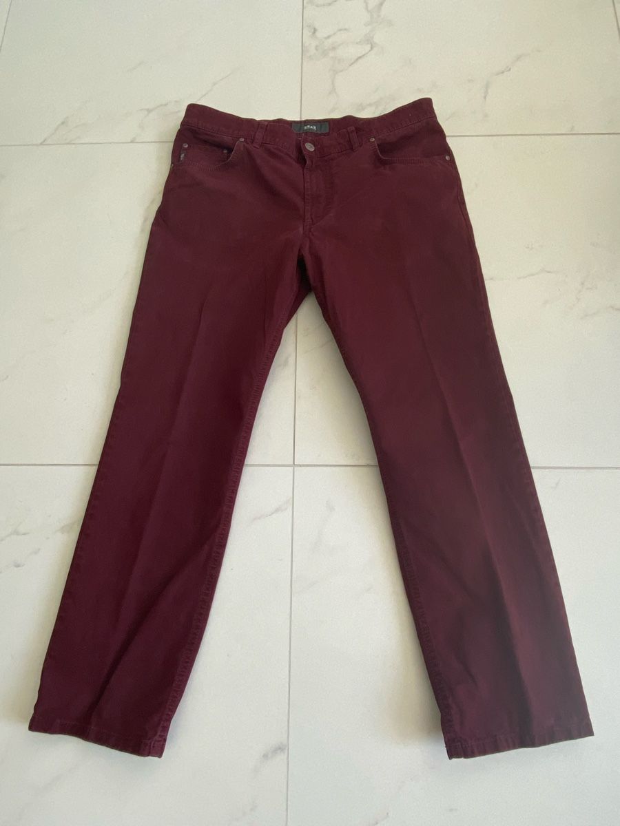 Brax Pantaloni: Brax COOPER FAN US 38/30 bordeaux, – Usato da Zürich venduto da DidierTG 1