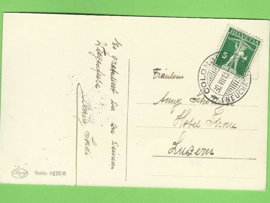 Cartoline postali: Antik Postkarte Dame mit Blumenstrauss – Usato da Zürich venduto da t24_de 1
