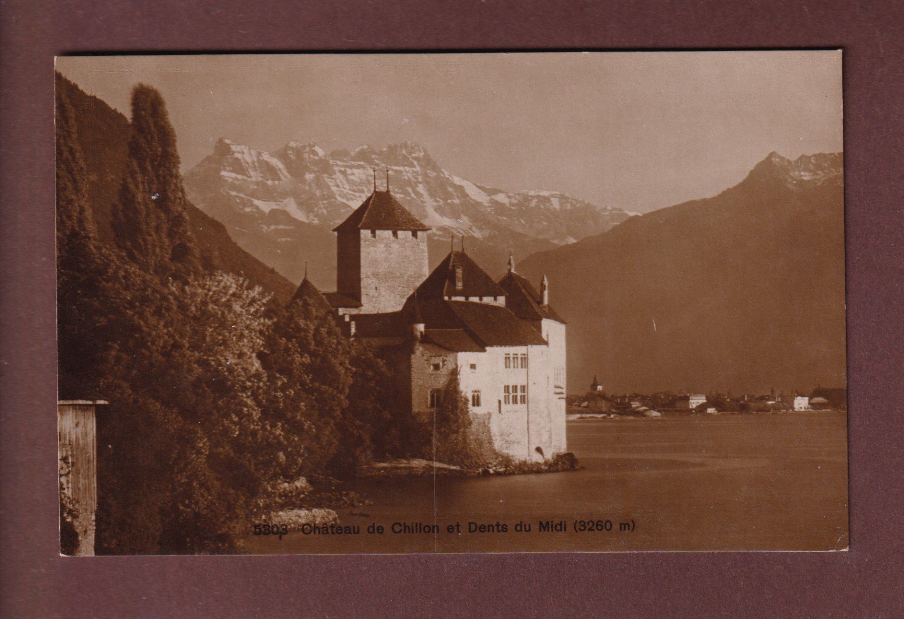Cartoline postali: Château de CHILLON - Dents du Midi - 1921 – Usato da Pully venduto da nicecards-shop