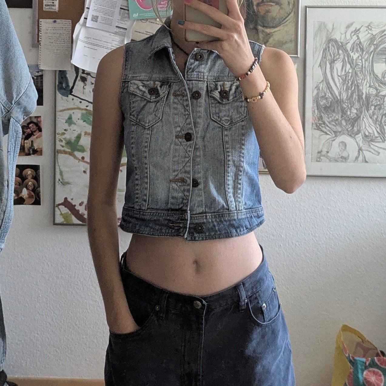 Gilets & Westen: ärmellöse Jeansweste – Gebraucht aus Morgarten von rra_jvw7