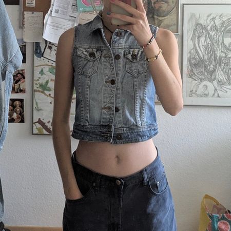 ärmellöse Jeansweste