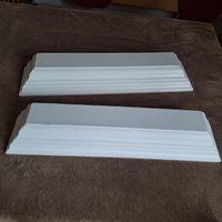 2 Wandtablare, weiss, Deko