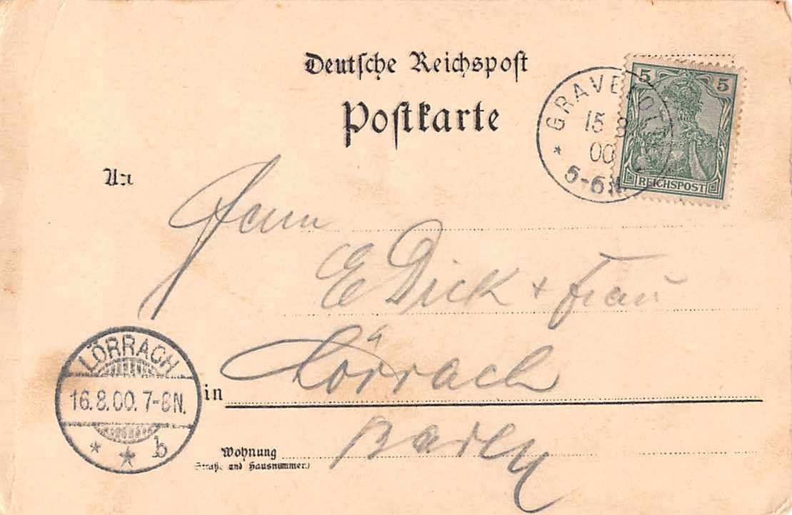 Ansichtskarten: Gruss vom SCHLACHTFELD - Litho 15.8.1900 – Gebraucht aus Lufingen von TopAnsichtskarten 1