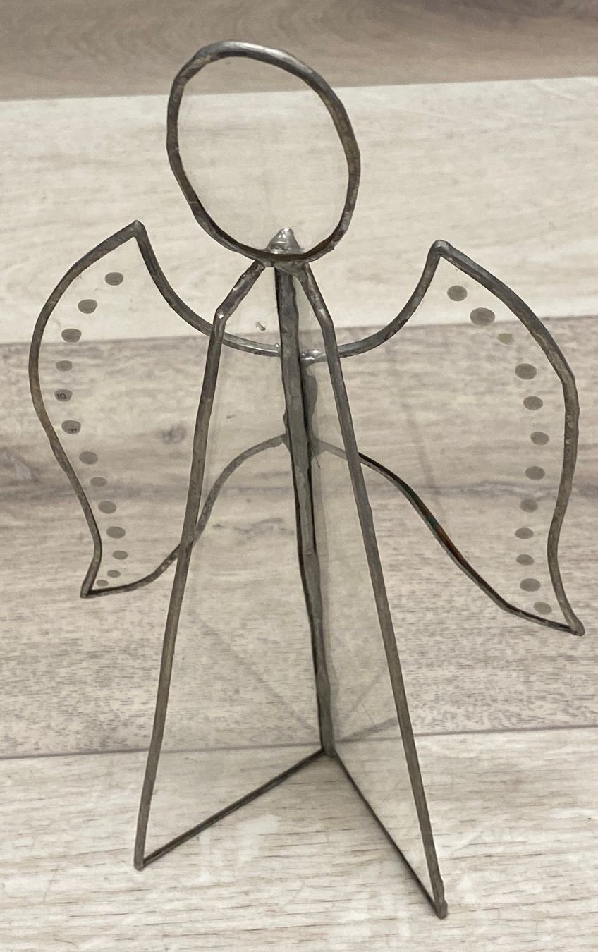 Statuette: Glasengel mit Einfassung Flügel mit Tupfen – Usato da Ennetmoos venduto da Tabakfrei