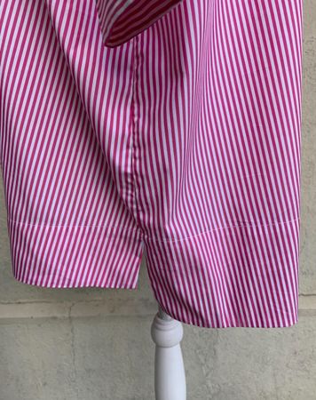 Superbe blouse 75%coton ROSSANA DIVA rayée rouge/blanc t.