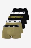Lee Boxer Briefs Set 5 Pack Khaki Black Size L