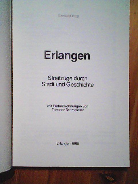 Libri: Erlangen von Gerhard (Gerd) Vogt – Usato da Rümlang venduto da Vuvuzella 1