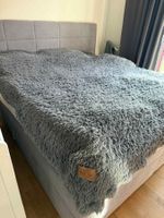 Flauschige Kuscheldecke, Grau, 200x220cm