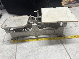 Waage 5 kg Metall Marmorwaage alt gebraucht