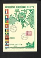 Pén - Maximumblatt Conf. Eur. PTT Montreux 22.6.1959