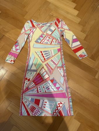 Emilio Pucci silk dress size 36 multicoloured print
