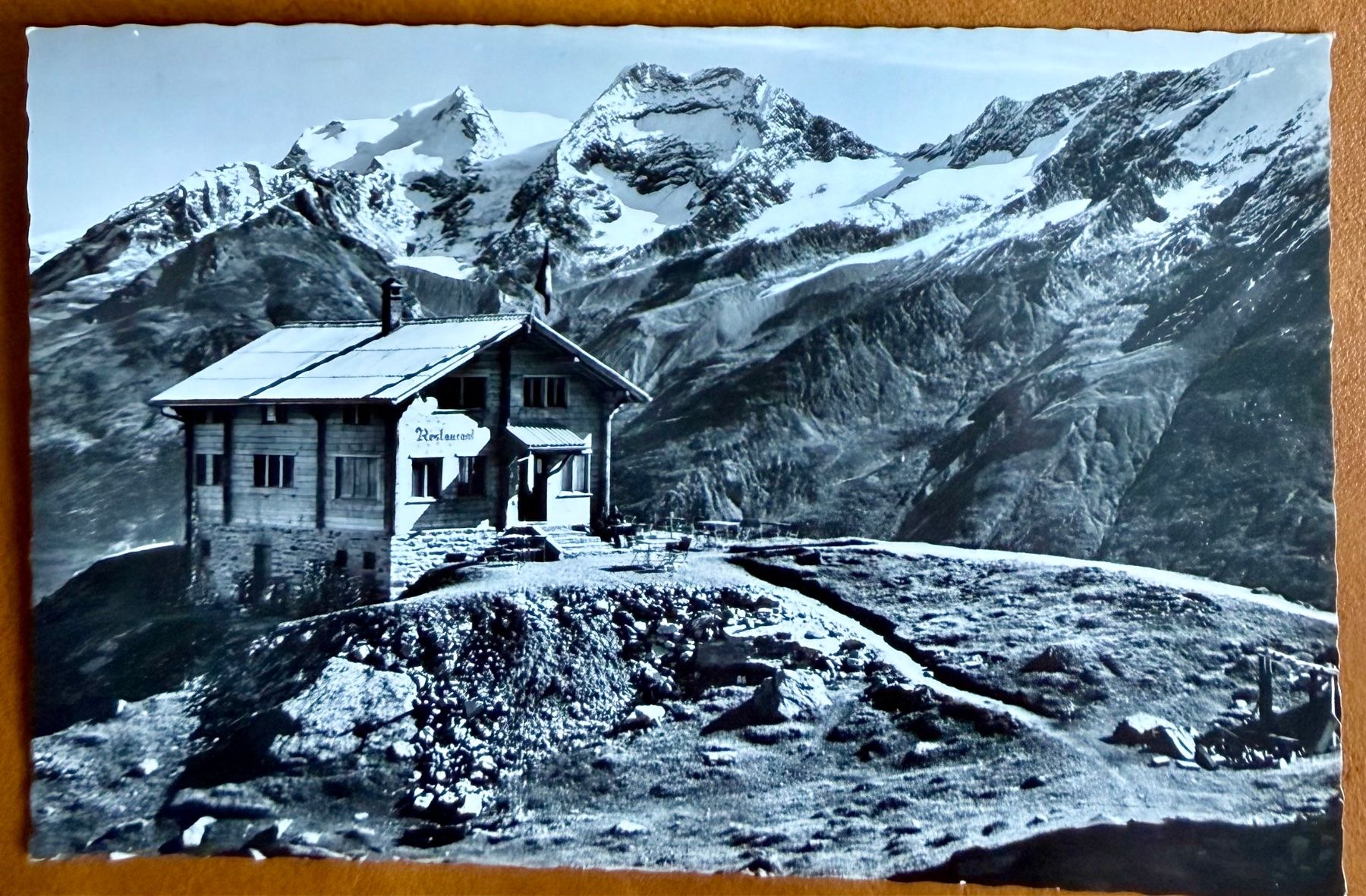 Cartoline postali: Saas - Fée - Restaurant Spielboden 1962 – Usato da Lutry venduto da Ediego