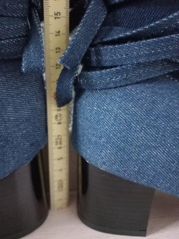 Scarpe da donna: Winterstiefel mit Blockabsatz Jeanslook Grösse 45 – Nuovo (secondo la descrizione) da Pfäffikon / ZH venduto da Pefkadett 9