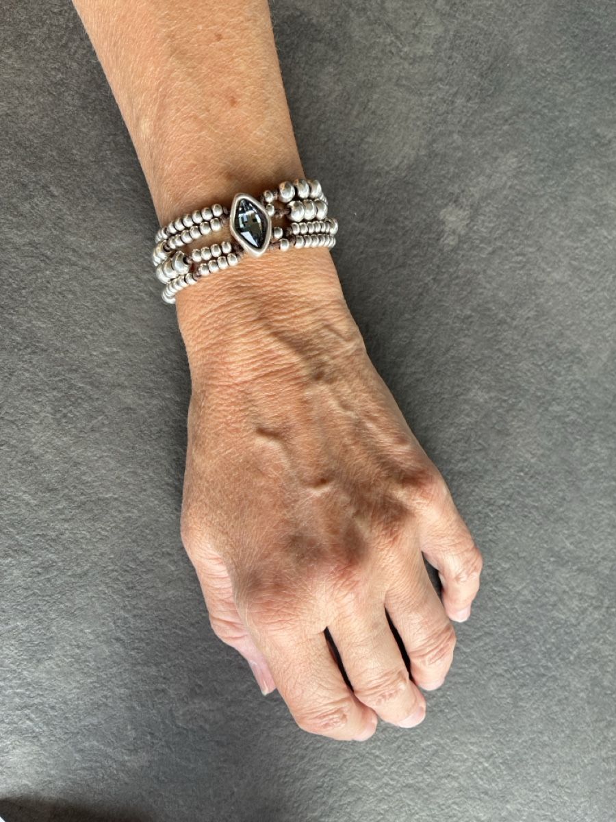 Armbänder & -reifen: Armband uno de 50, Silber Leder mit blauem Stein – Neu (gemäss Beschreibung) aus Horgen von bho66 1