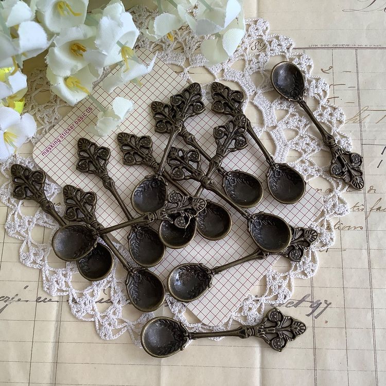 8 Stück Mini Schaufel Löffel Metall | 7cm Für Medizin & Kräuter