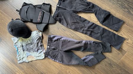 Reitset Panzer, 2xHose 158,Shirt 140