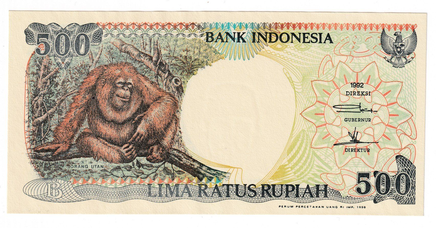 Banknoten: Indonesien 500 rupiah 1998vorz-unz – Gebraucht aus Neuchâtel von karlpierrino